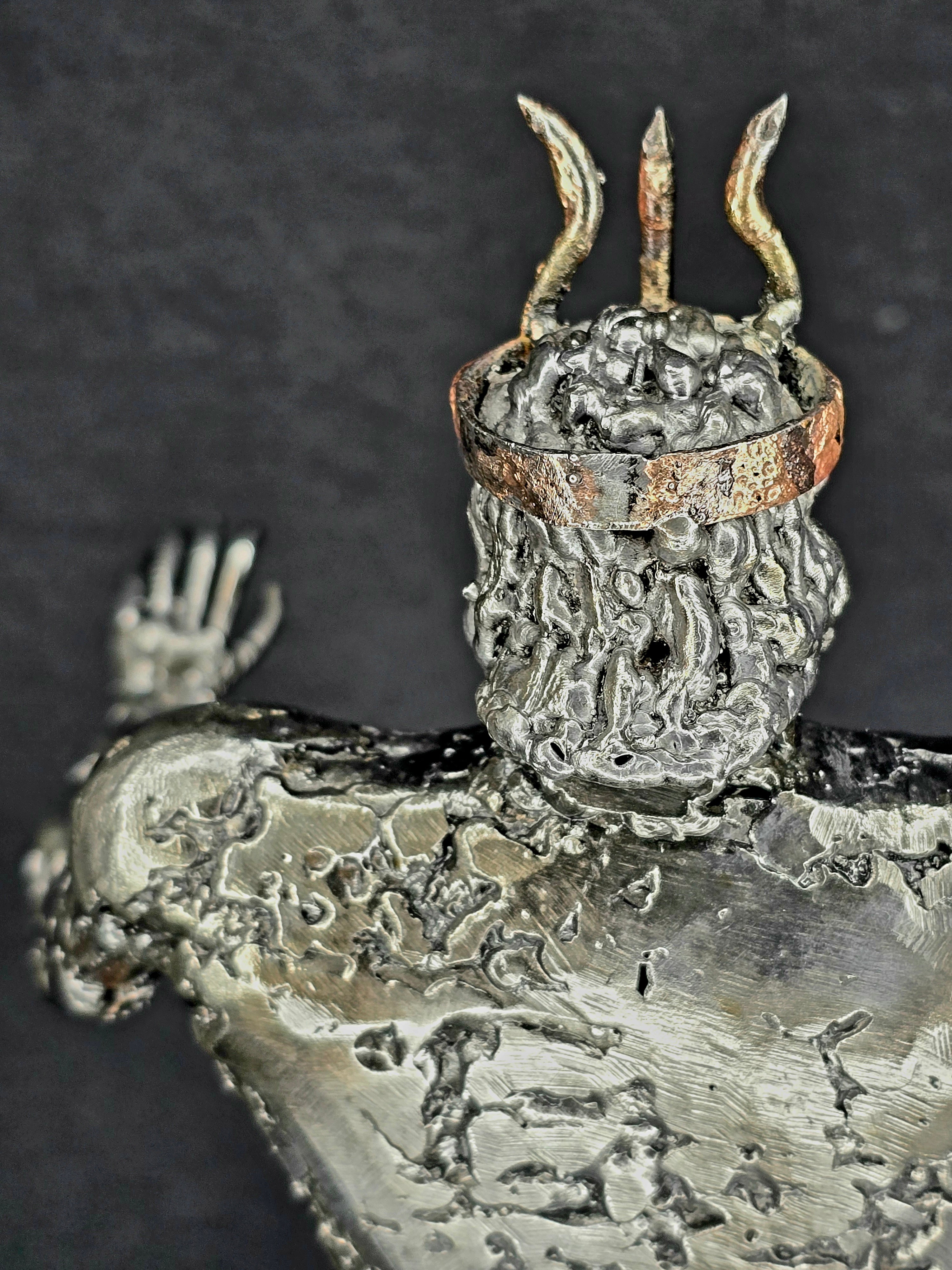 Poseidon: Forged in the Abyss | Metal Sculpture by Enrique Del