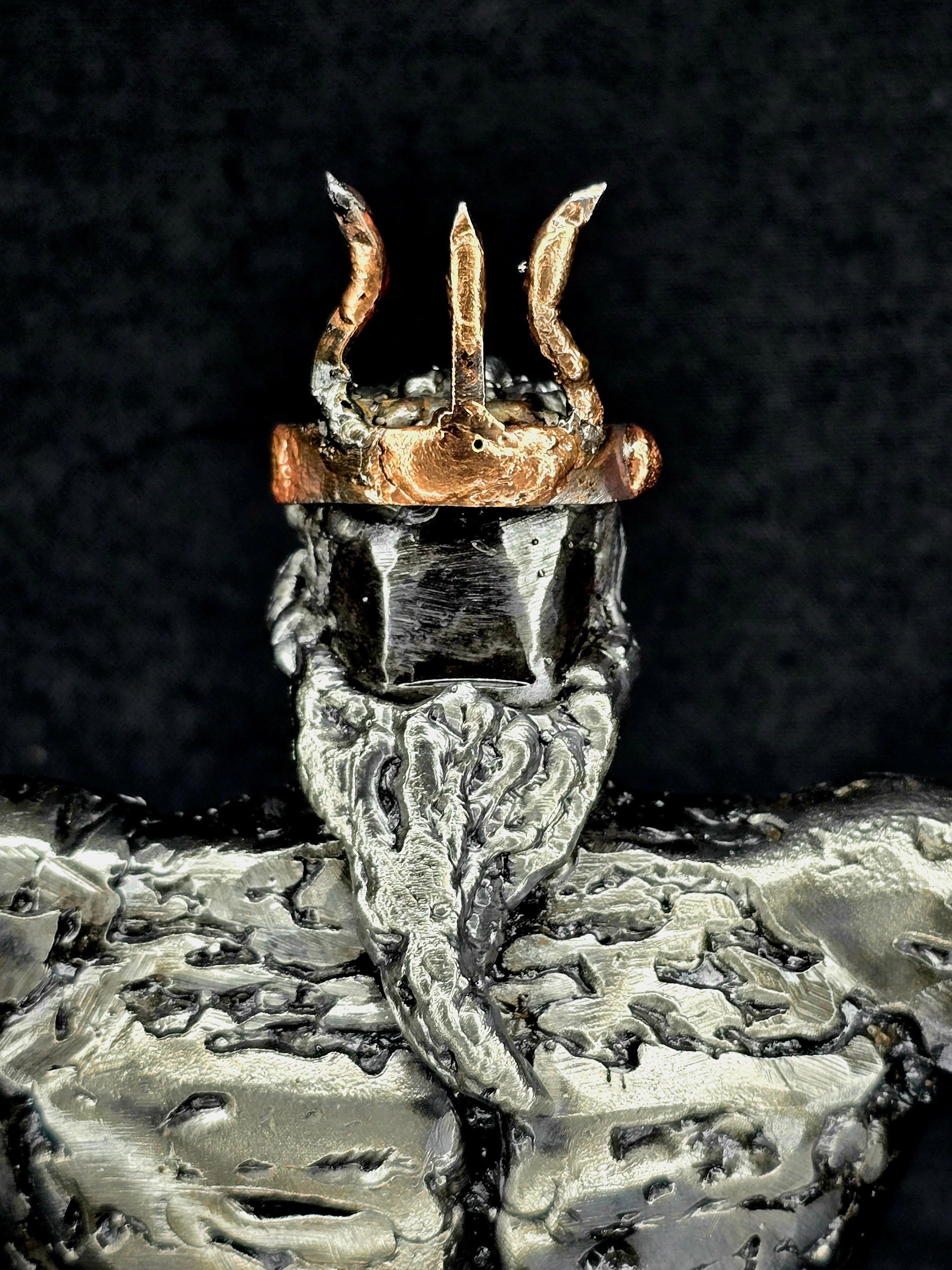 Poseidon: Forged in the Abyss | Metal Sculpture by Enrique Del